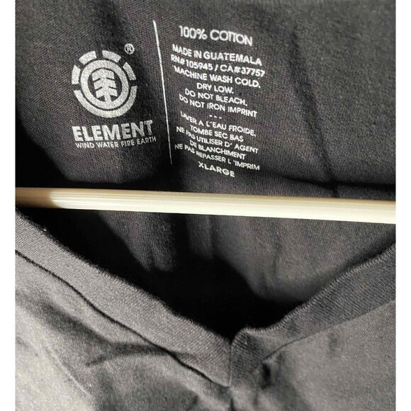 Element Mens XL Black Short Sleeve V Neck Skater T-Shirt Tee NWT - Picture 4 of 6